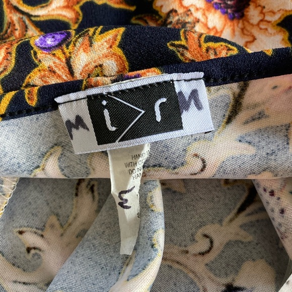 Black and floral print long sleeve mermaid dress Medium - Picture 8 of 9